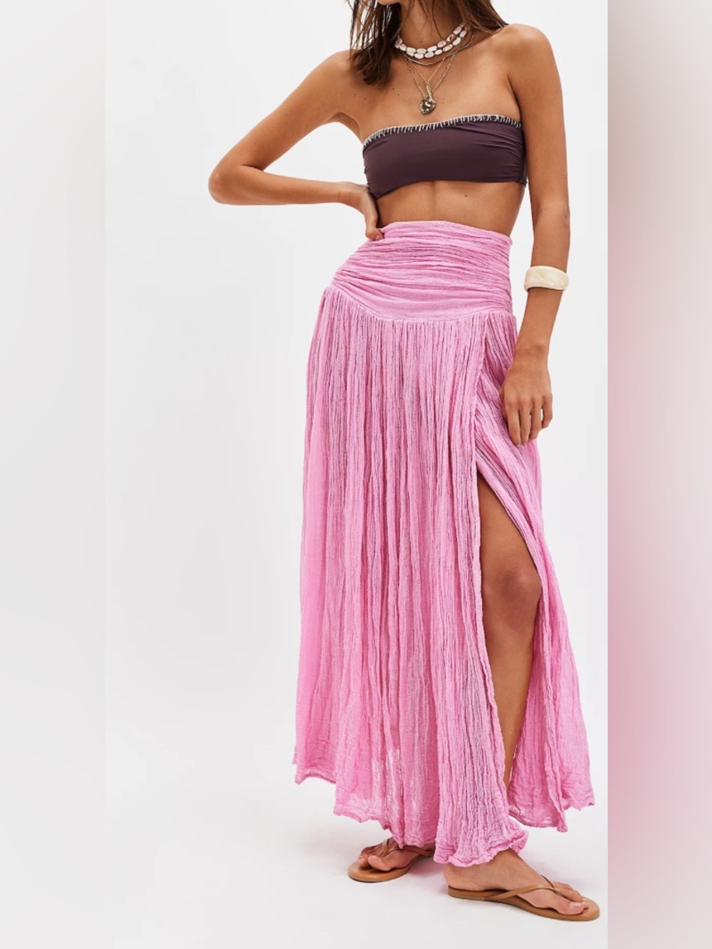 NWT Jen’s Pirate Booty For Free People Lapis Maxi Skirt Dried Rose Size Small